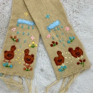 Alpaca Blend Appliqué Scarf